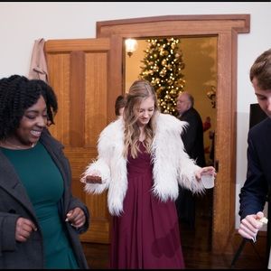 Forever 21 white fur coat